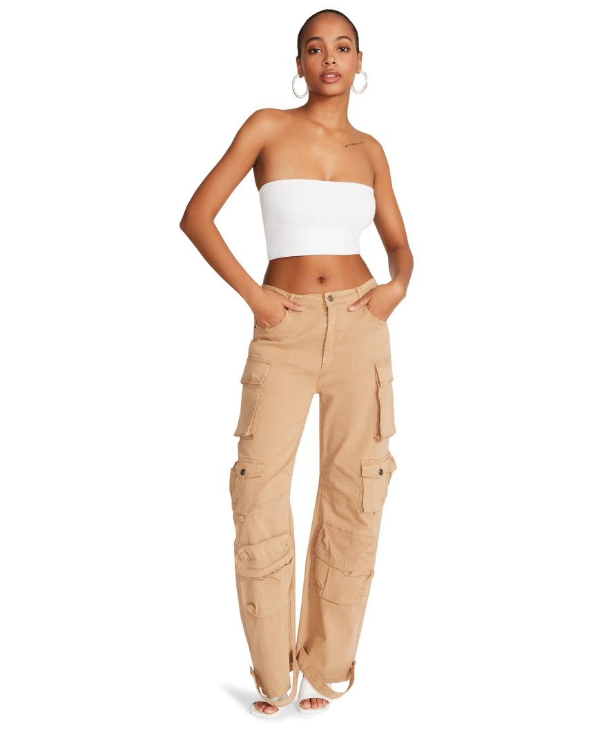 Khaki Steve Madden Brody Women's Pants | PH 4816CLT